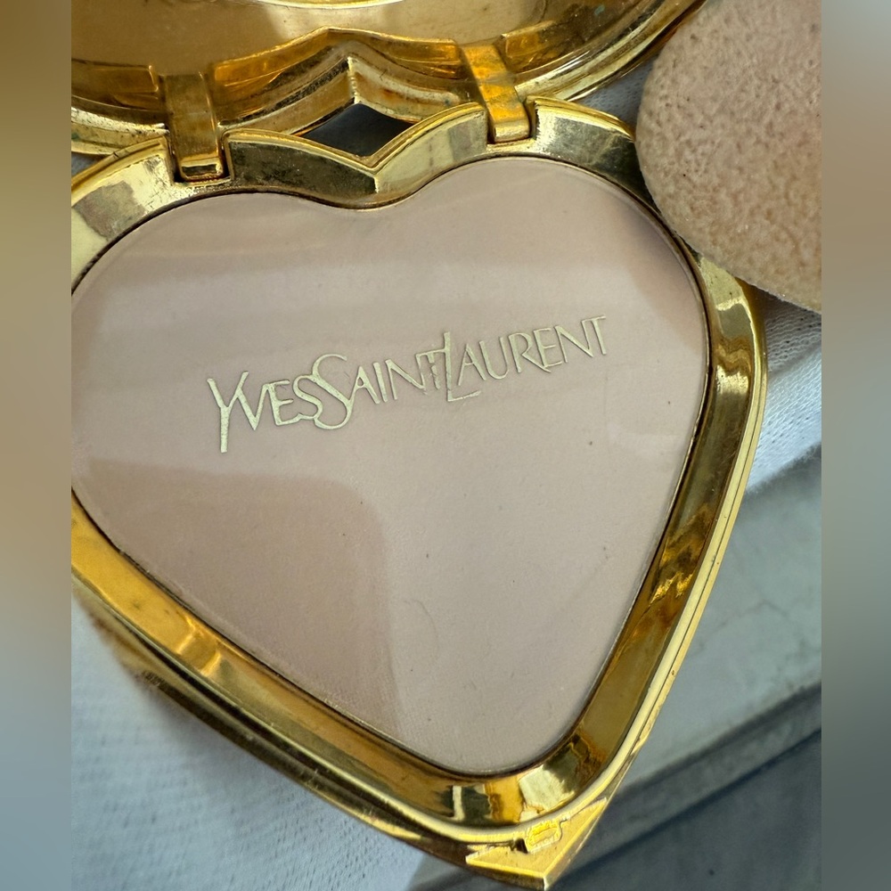 LOT 2233 18K gold plated jewel YSL Vintage POWDER case mirror Robert Goossens - Picture 8 of 17
